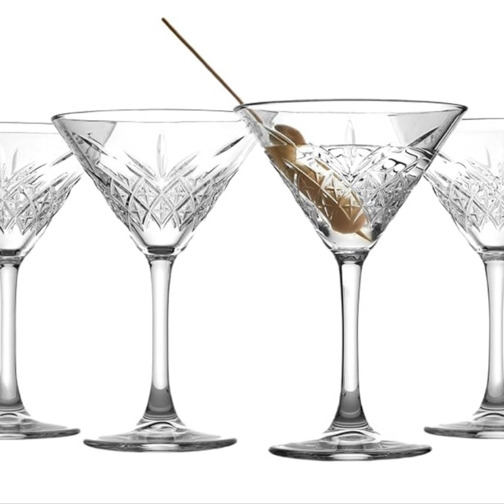 Pasabahce Premium Stemmed Martini Glasses Set of 4